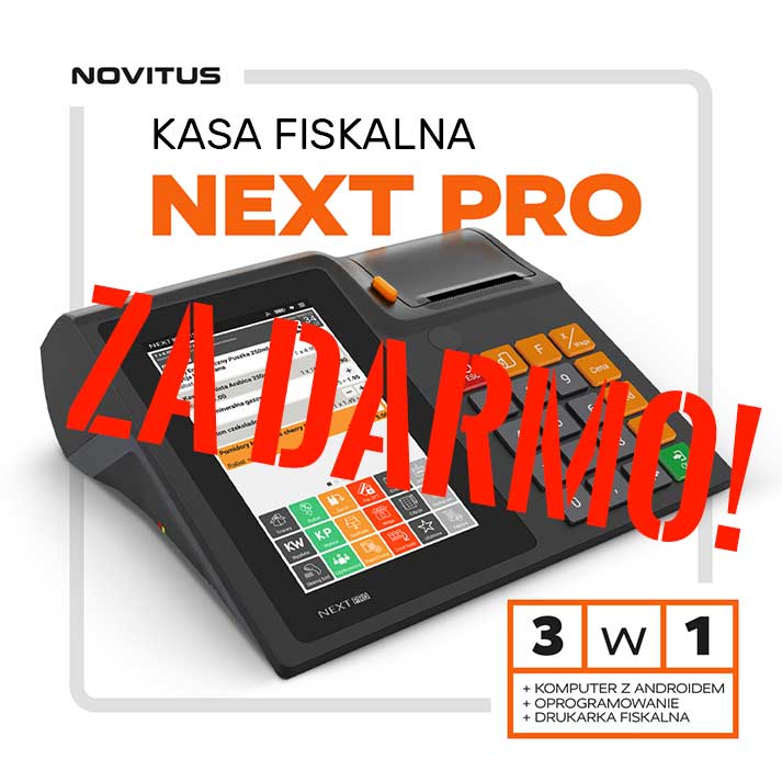 kasa fiskalna za darmo Novitus Next Pro